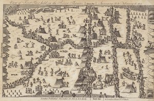 Frost fair op de Theems, 1814 door English School